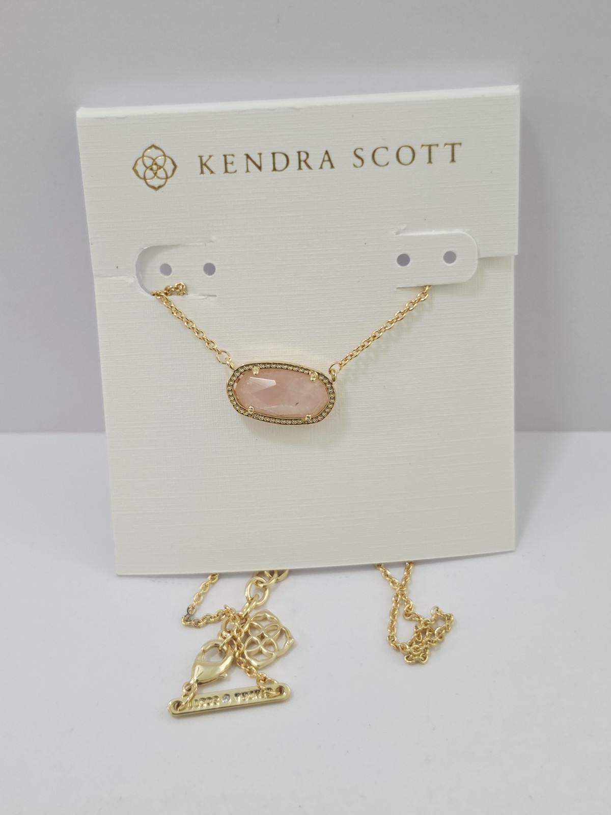 Kendra Scott Eva 14K Gold Over Brass Pendant Necklace – Rose Quartz
