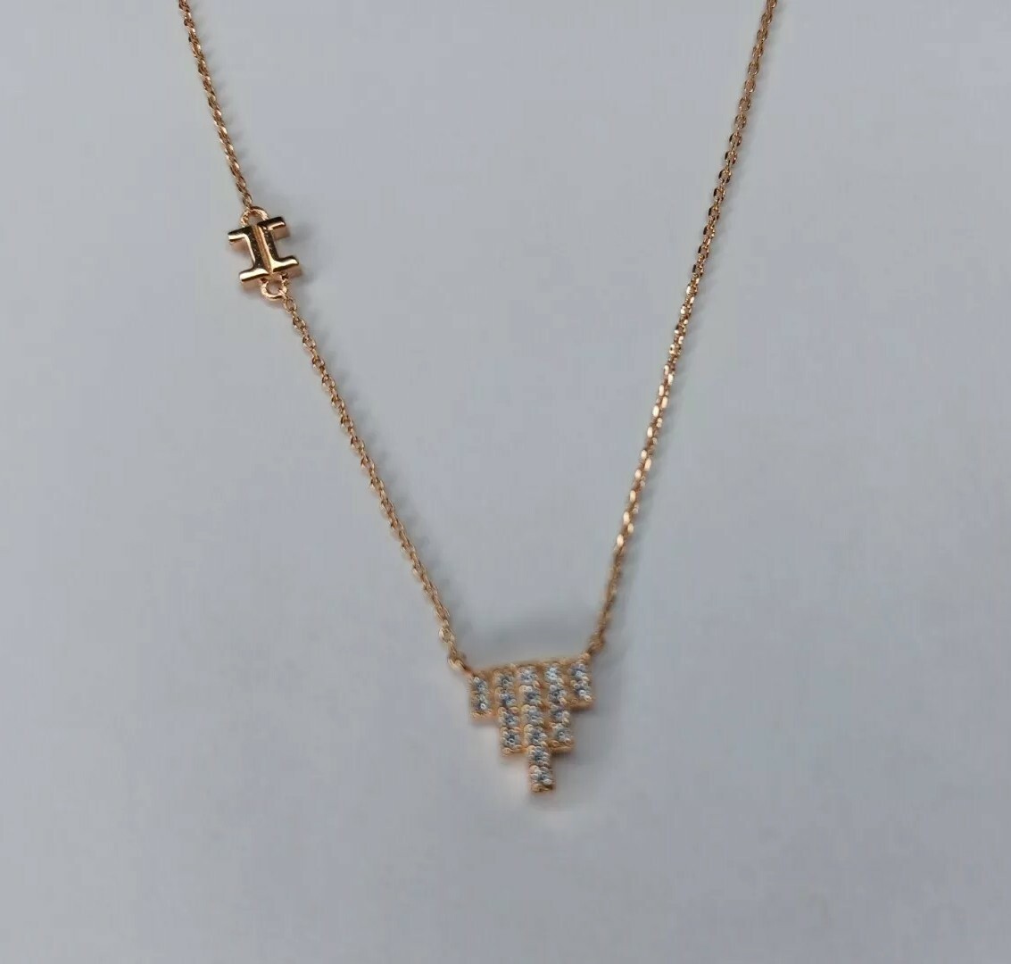 Rose Gold Tone 18 Inch Pendant Necklace