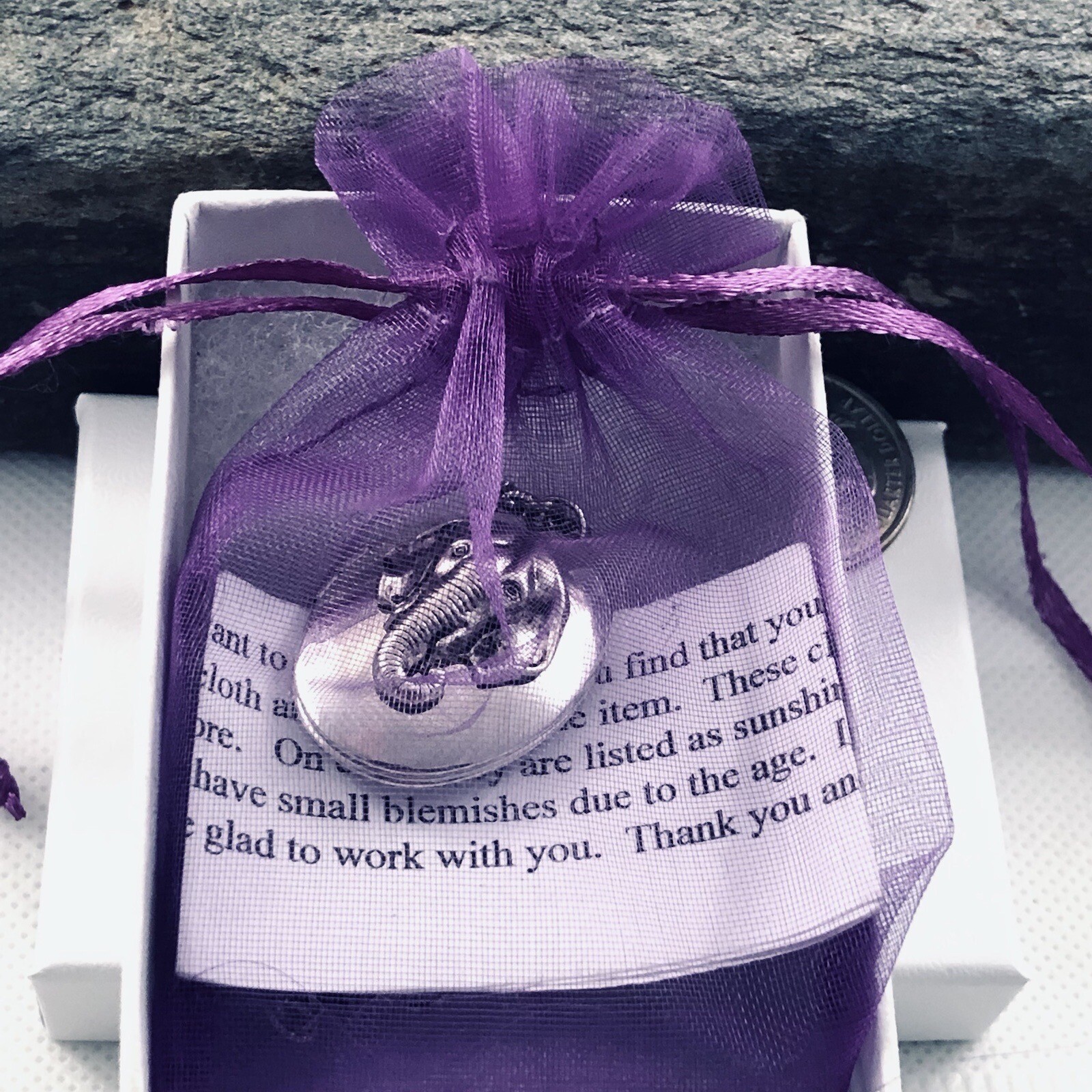 Vintage Elephant Head Locket Necklace, Silver plated Photo Pendant, Pillbox