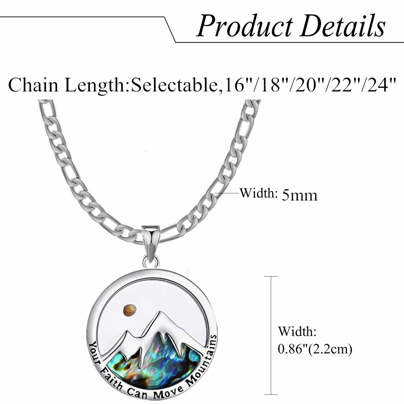 Mustard Seed Faith Necklace Matthew 17:20 Bible Christian Pendant Chain 16″-24″