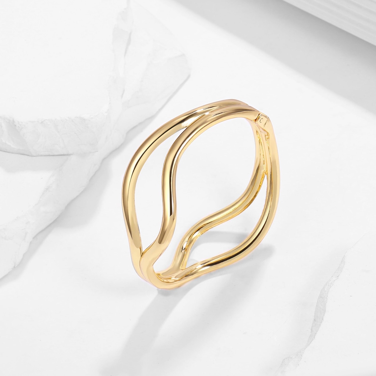 Elegance 11 designs Chunky Gold Bangle Bracelet For Women Trendy Hinged Cuff …