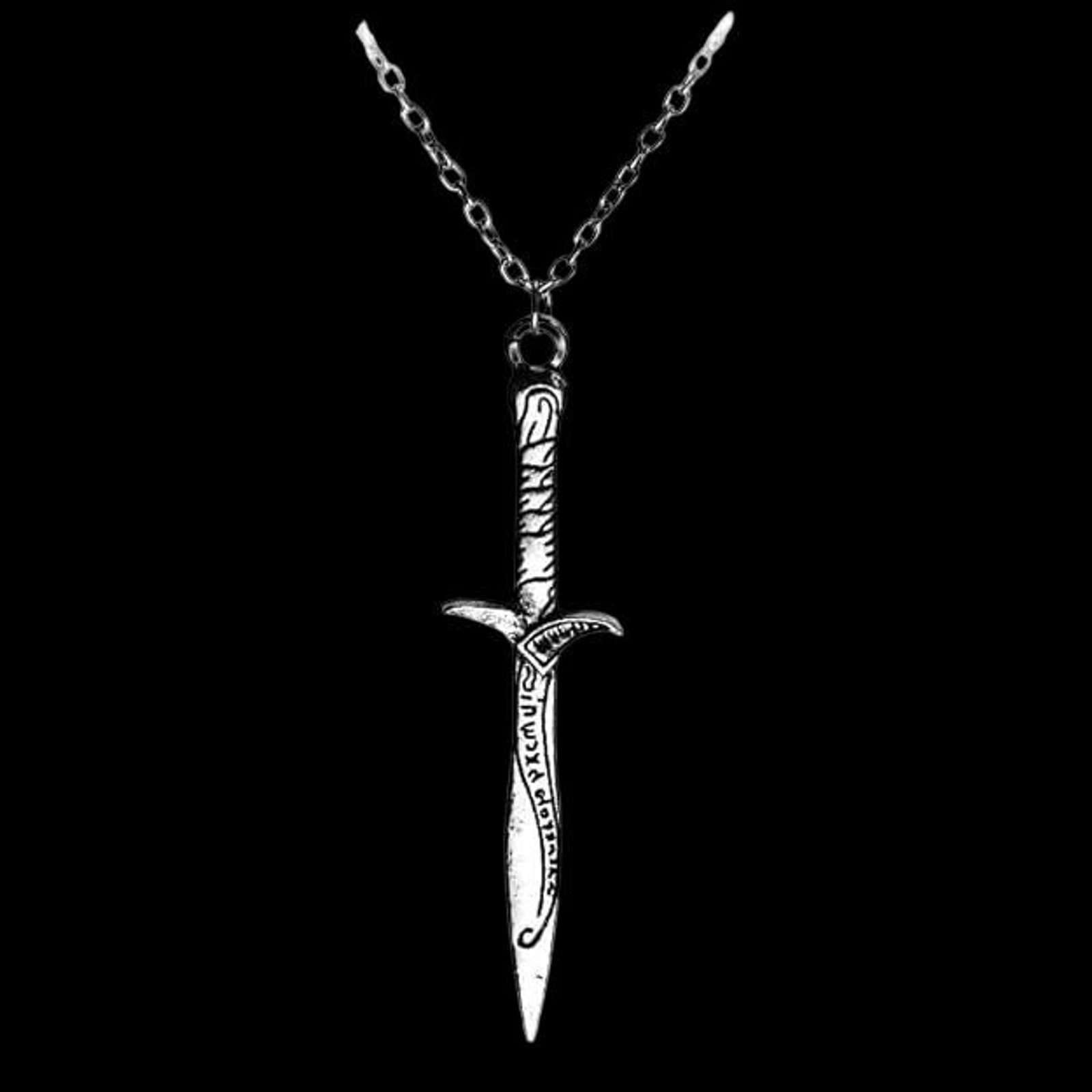 Evenstar Sword Pendant Necklace Lord of the Rings Inspired Fantasy Jewelry