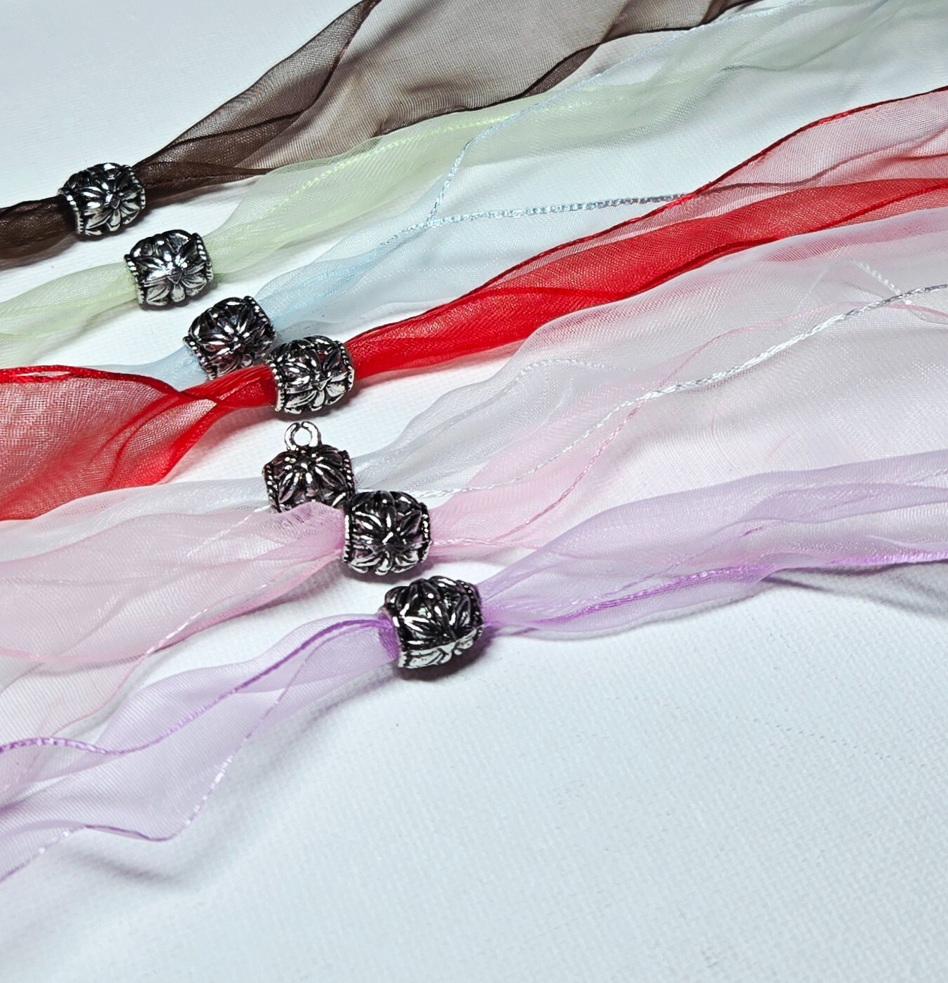 Necklace Cord Simple Sheer Ribbon Jewelry Making Multi Cord 18″ 50 pcs