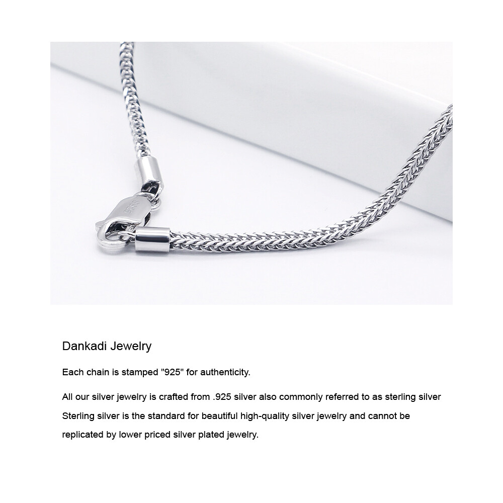 Delicate 925 Sterling Silver 2mm Foxtail Chain Necklace All size 18″-28″ Italy