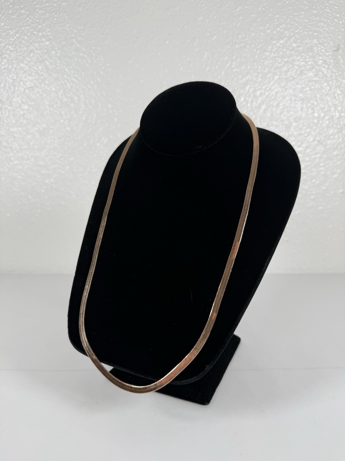 NEW 14k Gold Plated Herringbone Flat Necklace Chain 23.5”