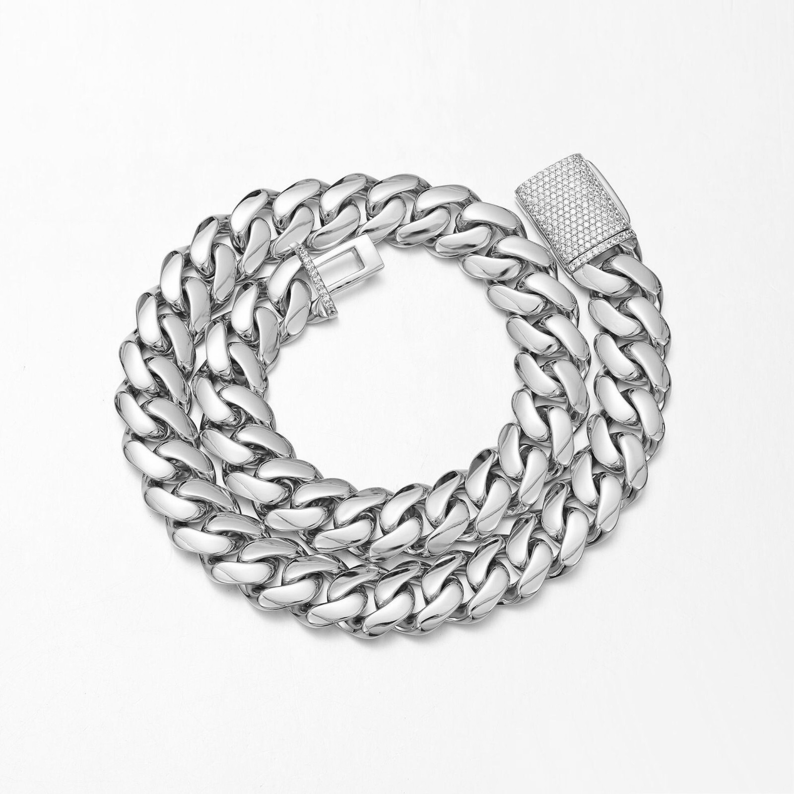 10-22mm Stainless Steel Miami Hip Hop Cuban Chain Necklaces or Bracelets