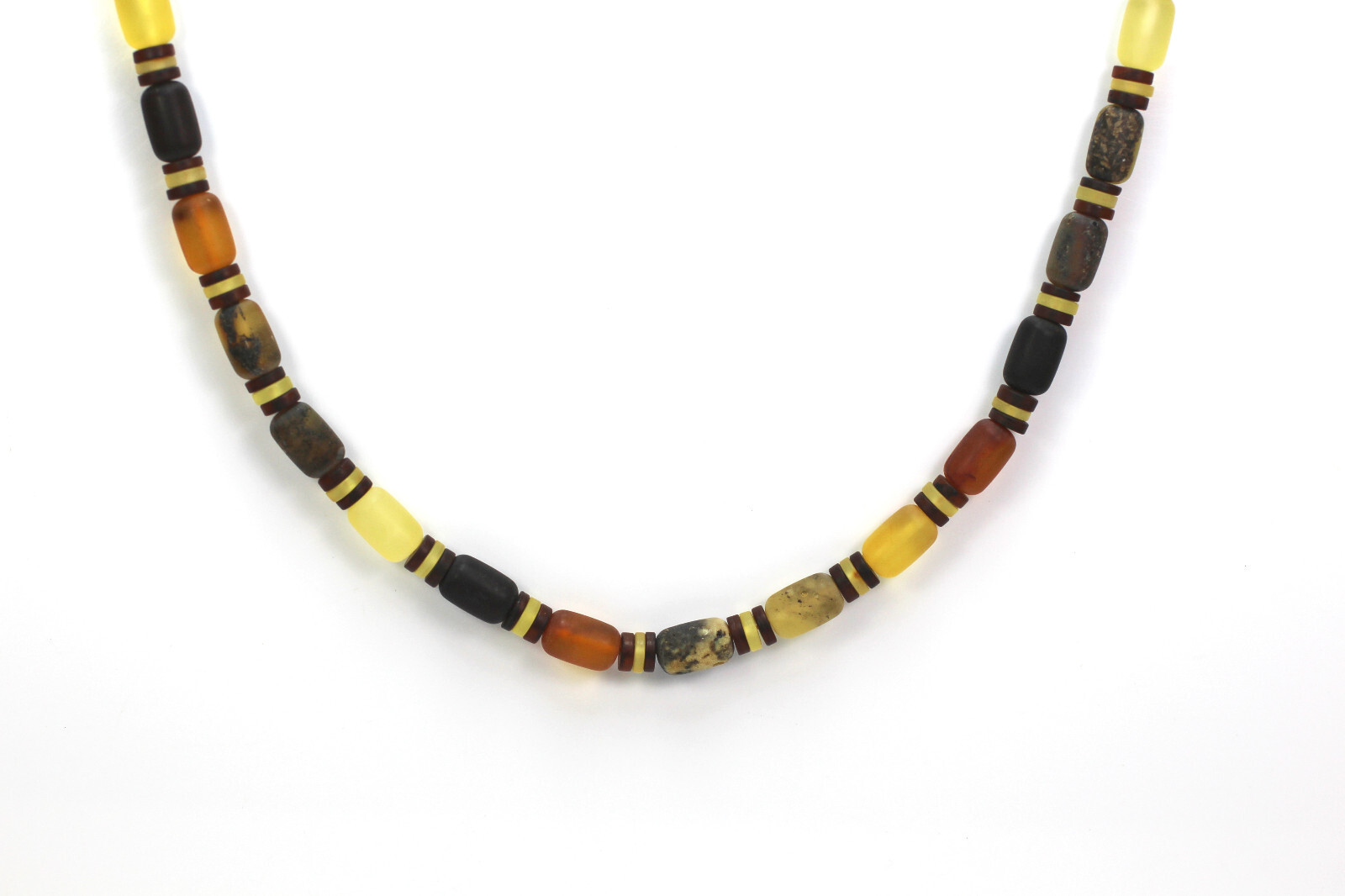Baltic amber adult MEN unisex necklace handmade luxury, UNPOLISHED 16,20 gr