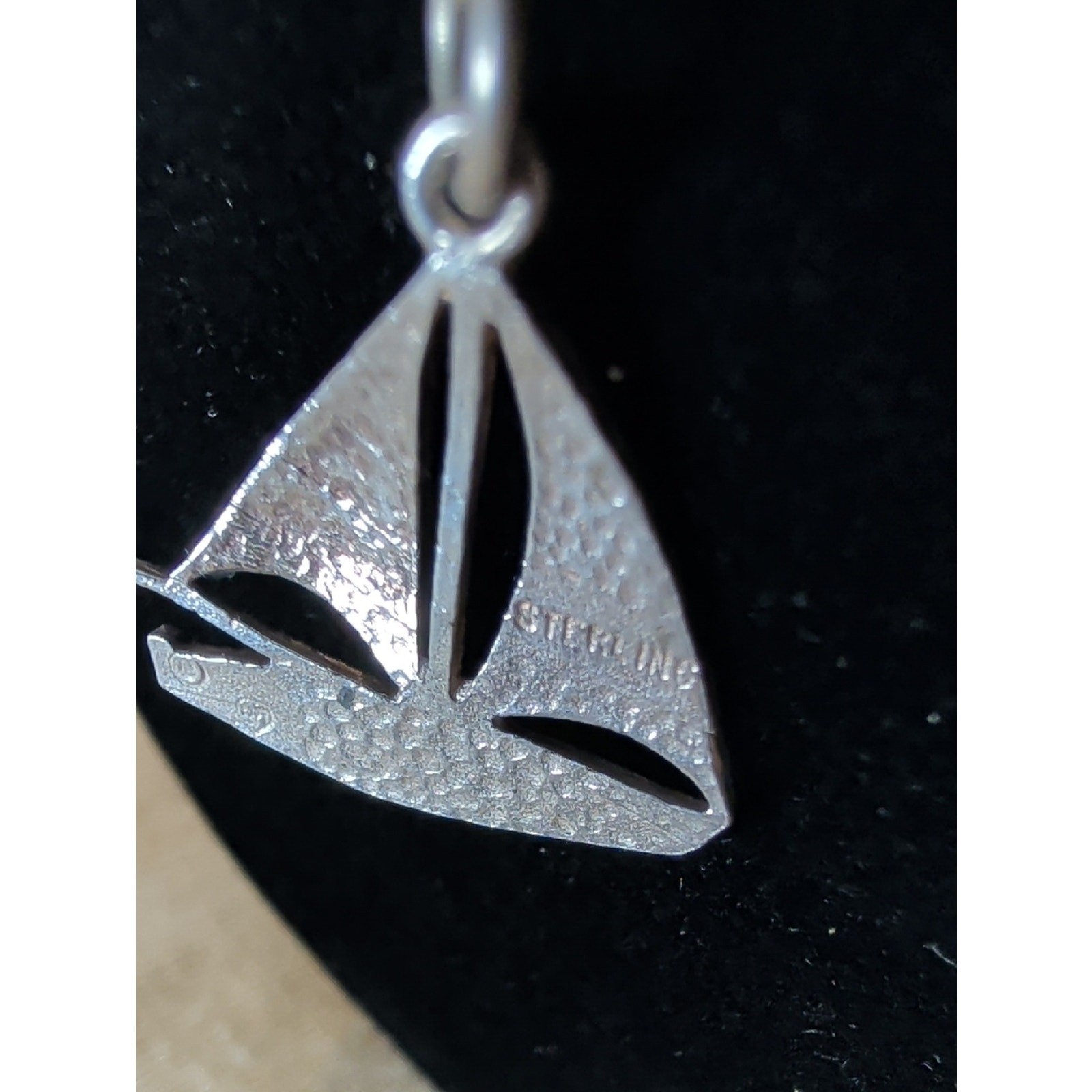 Vintage Sterling Sailboat Pendant Necklace Coastal Nautical