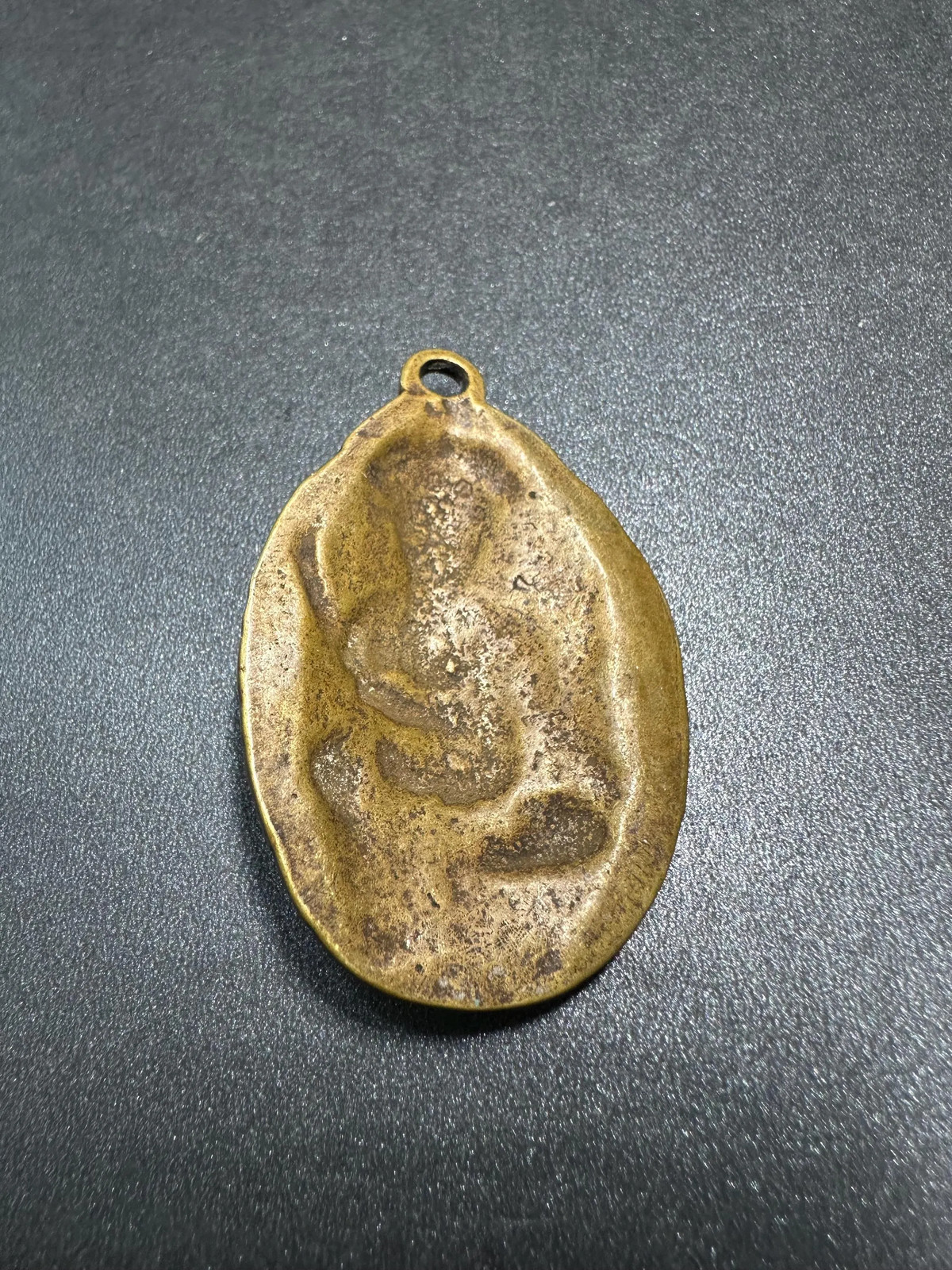 Vintage Brass Ganesha Pendant, Hindu Elephant God Amulet, Nepal Ganesh Charm, S