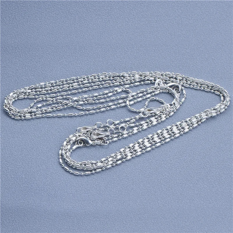 925 Sterling Silver Necklace Rolo Figaro Chain 16-30 Inch Women Jewelry