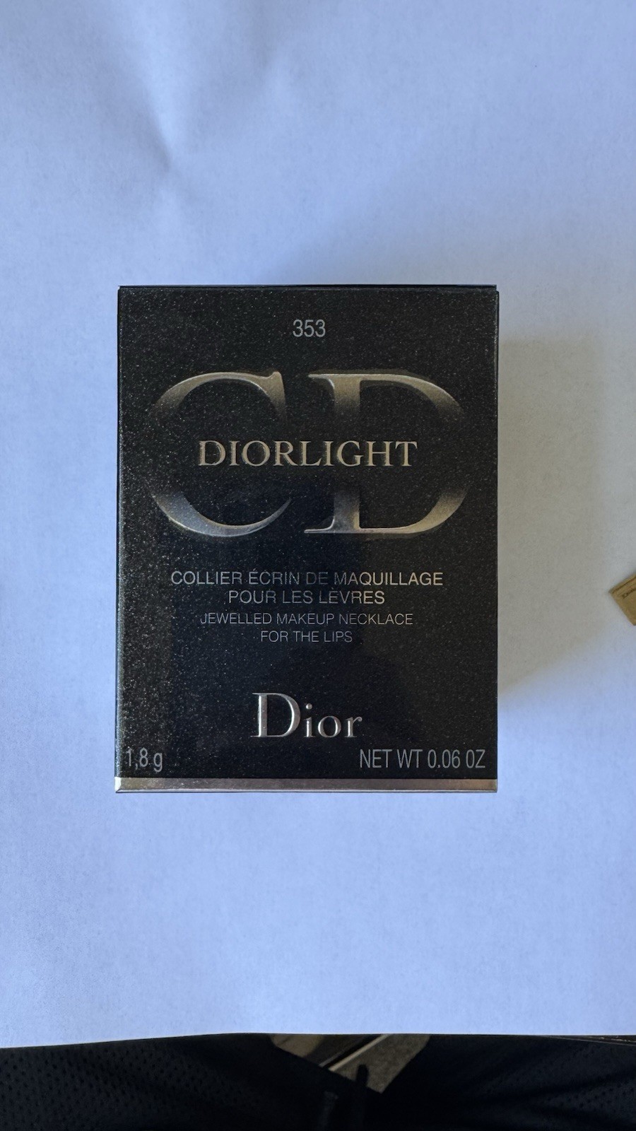 Christian Dior Diorlight Jeweled Necklace Lip Gloss #353 Pink Gem Pouch & Box