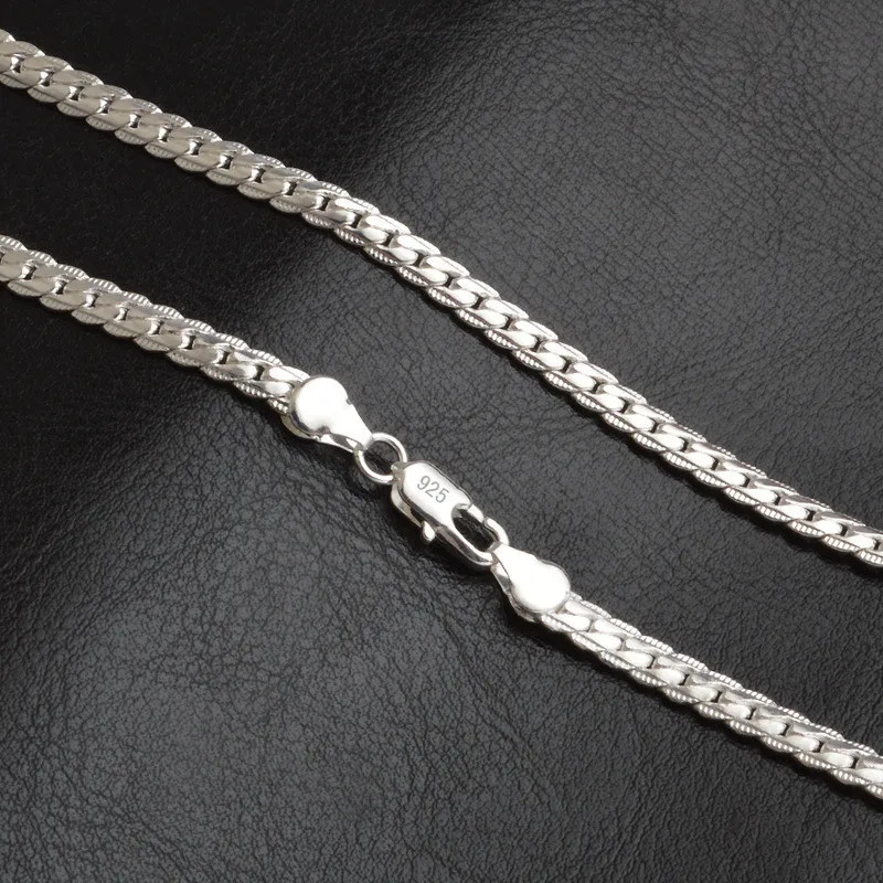 20-60cm 925 Sterling Silver Luxury Brand Design Noble Chain Necklace