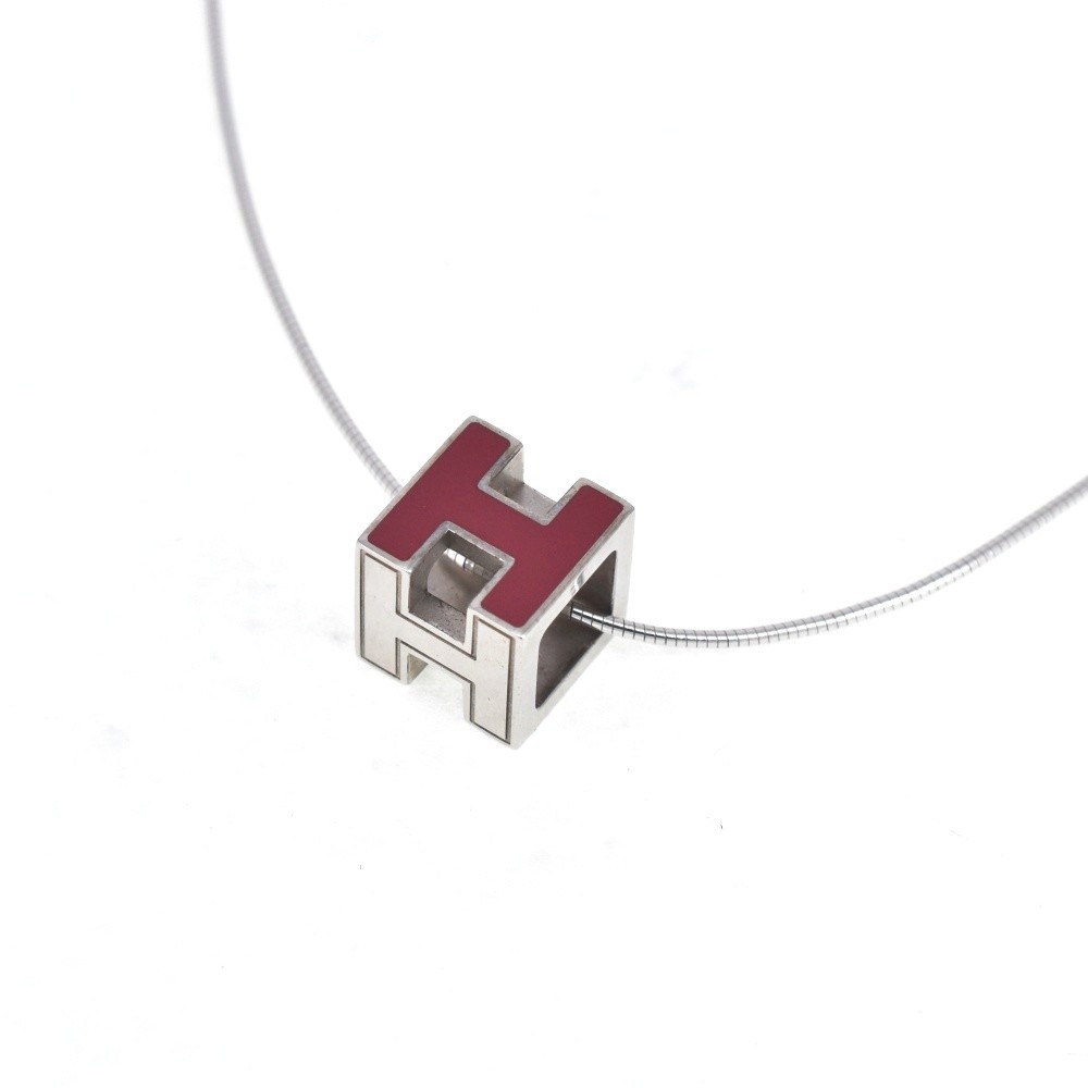 HERMES H cube Necklace New Type Ladies jewelry S#140453