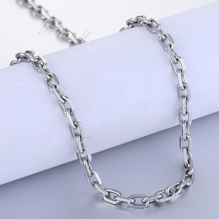 2.5/3/4/6/9mm Cable Rolo Link Stainless Steel Mens Boys Chain Necklace 18-36″