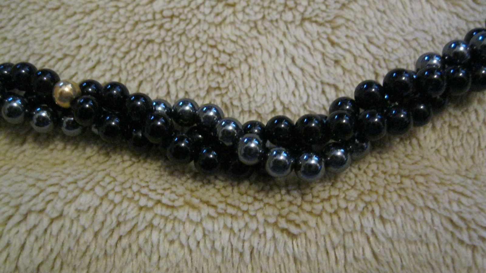 black and grey necklace