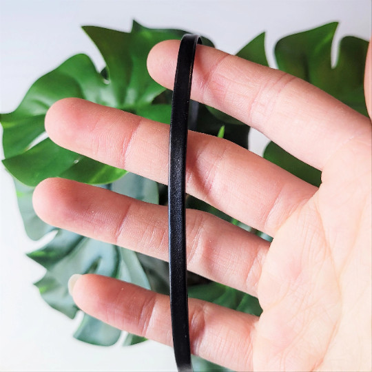 Thin Black Choker Faux Leather Necklace Gothic Clothing Grunge Punk Jewelry