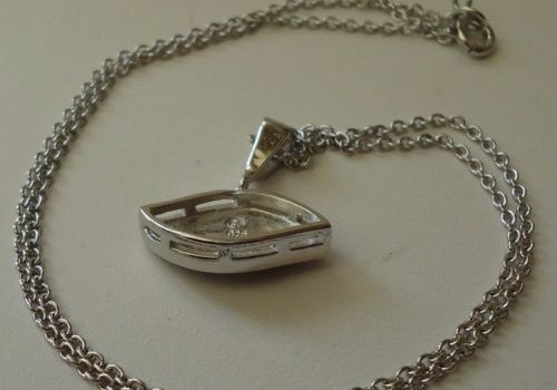 925 STERLING SILVER EVIL EYE NECKLACE PENDANT W/ .75 CT LAB CREATED DIAMONDS