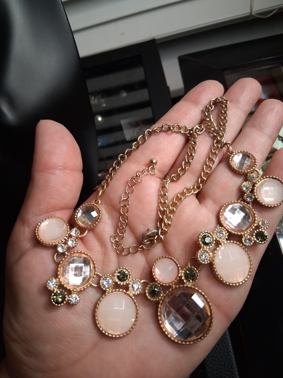 LOT OF 3 BUBBLE TYPE BIB NECKLACE BY DESIGNER CC, BR, AND JC