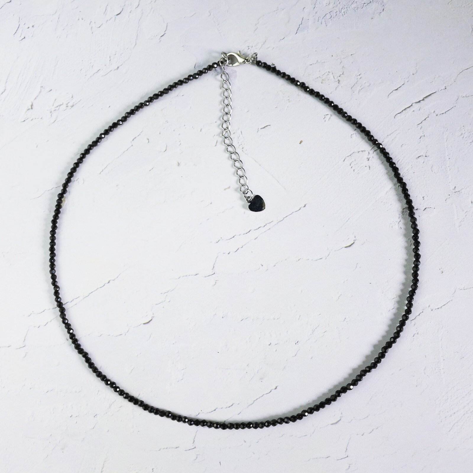 Minimalist Obsidian Choker 2mm Beaded Delicate Necklace Healing Chakra Necklace