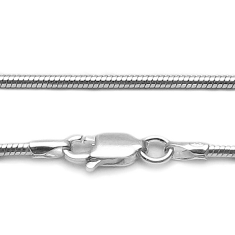 925 Sterling Silver Round Snake Chain Necklace 1.5mm (040 Gauge)