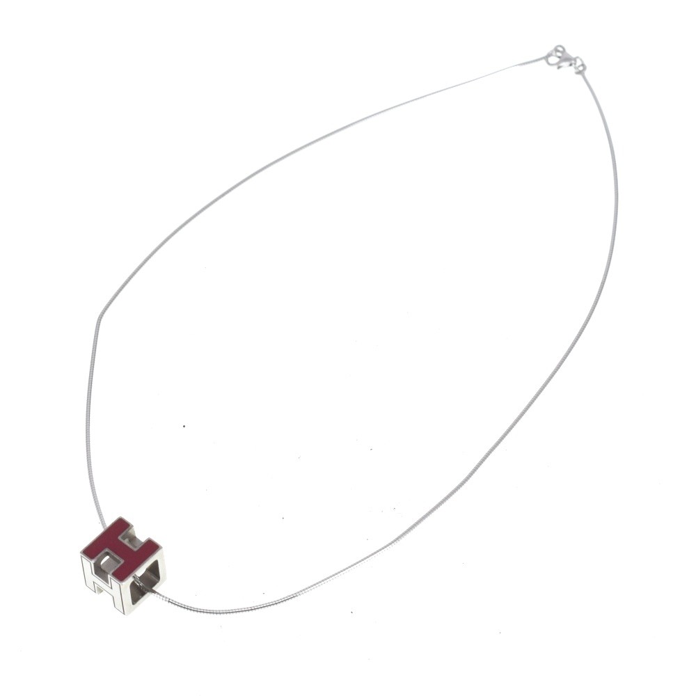 HERMES H cube Necklace New Type Ladies jewelry S#140453