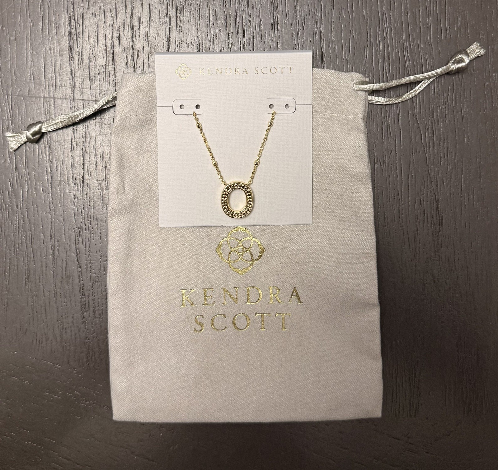 Kendra Scott Letter O Pendant Chain Necklace 14k Yellow Gold-Plated