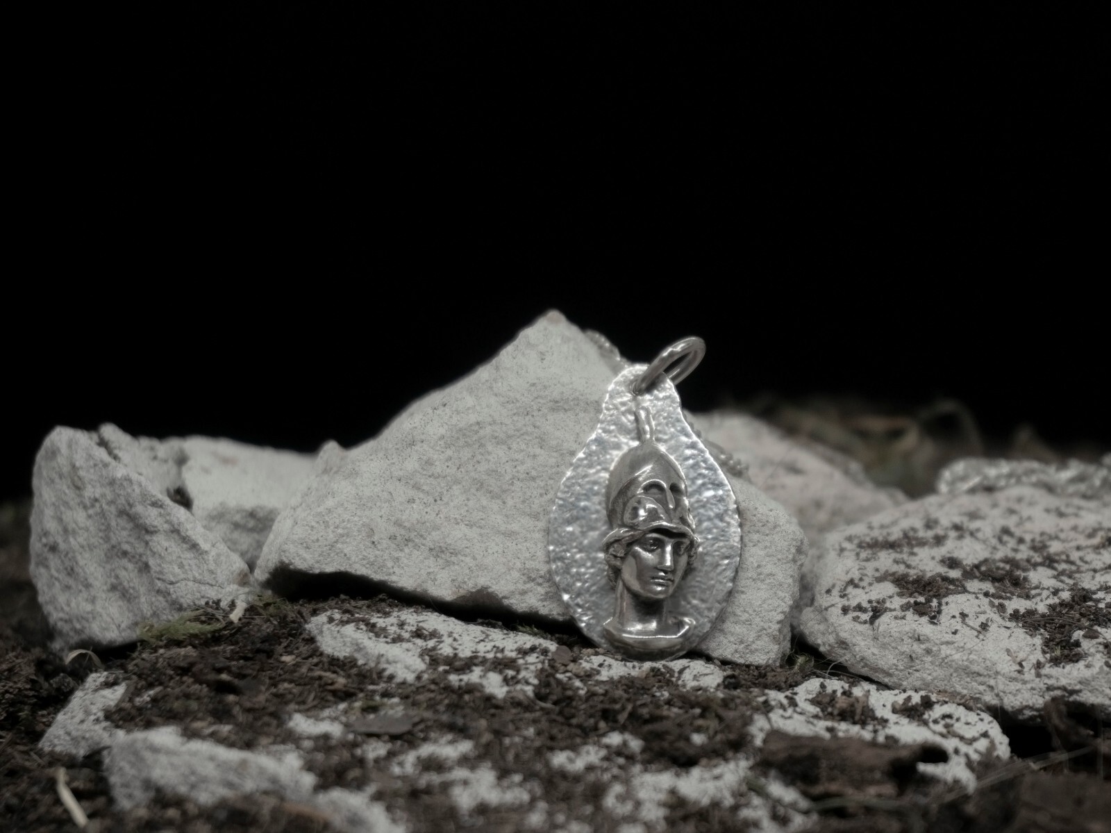 Greek Athena Silver Necklace, Goddess of Warfare Pendant, Goddess of Wisdom
