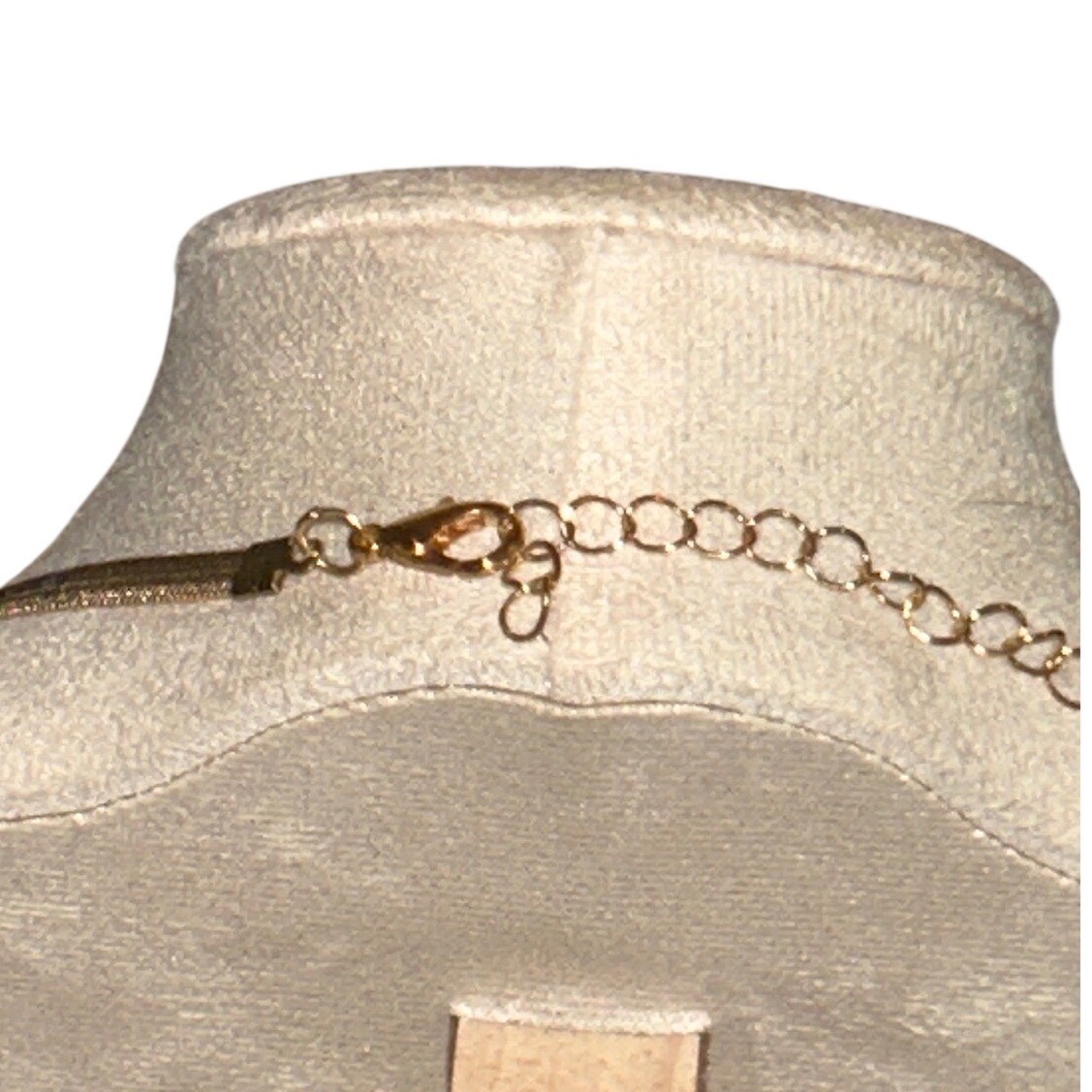 Gold Tone Herringbone Snake Chain Necklace Flat Wide Liquid Gold Link Adjustable
