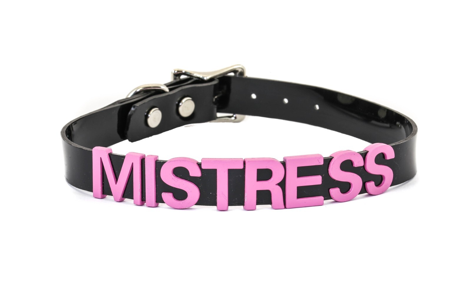 Black Vinyl Slave Name PVC Pink Bdsm-Choker-Slut-Collar-Choker-Adult-Kinky