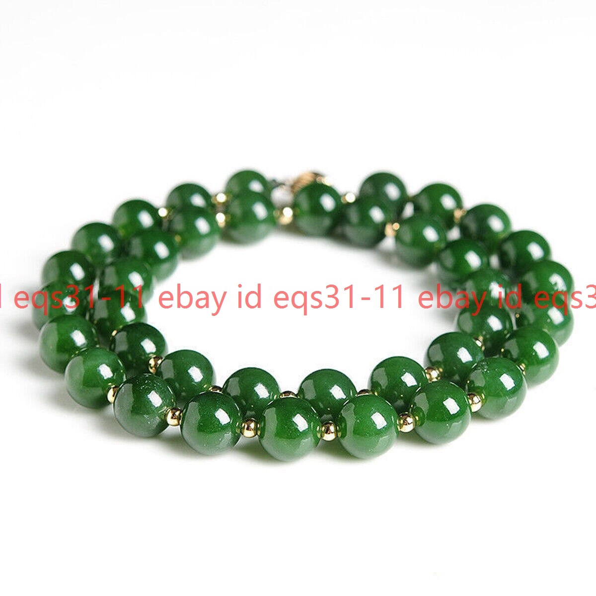 Beautiful Natural 8mm Green Jade Round Gemstone Beads Necklaces 16-36inches AAA