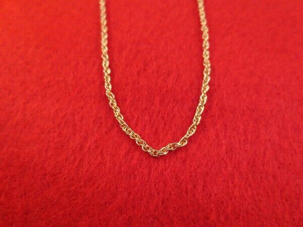 24 INCH 14KT GOLD PLATED ROPE CHAIN NECKLACE- USA SELLER
