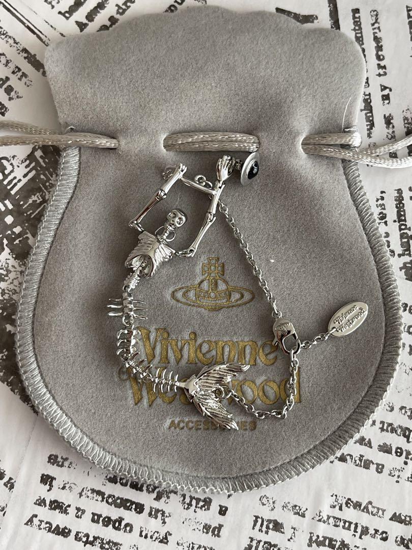 Vivienne Westwood Bracelet Silver Skeleton Mermaid Skull Ariel NO BOX
