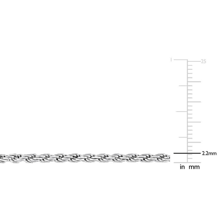 AMOUR 2.2mm Rope Chain Necklace In Sterling Silver, 18 In