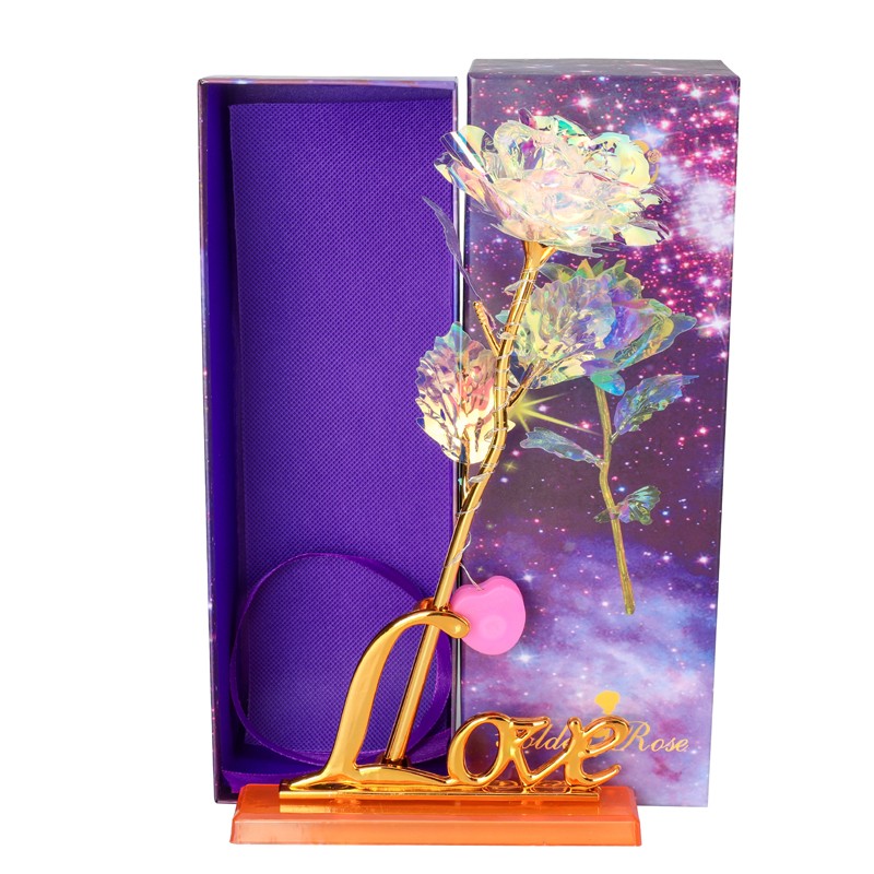 Beauty and The Beast Rose LED Enchanted Galaxy Rose Eternal Flower Lighted Décor