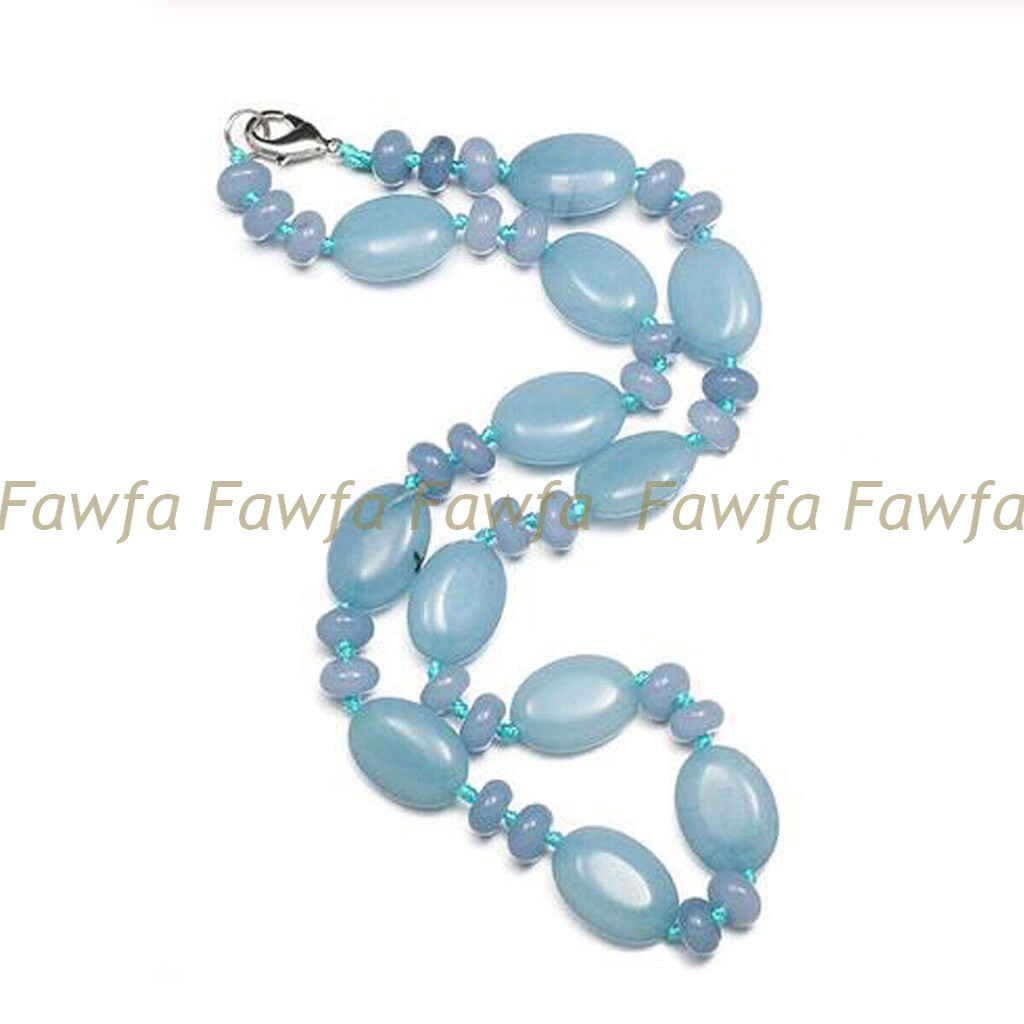 Natural 5x8mm Rondelle 13x18mm Flat Oval Gemstone Beads Necklace 16-36”