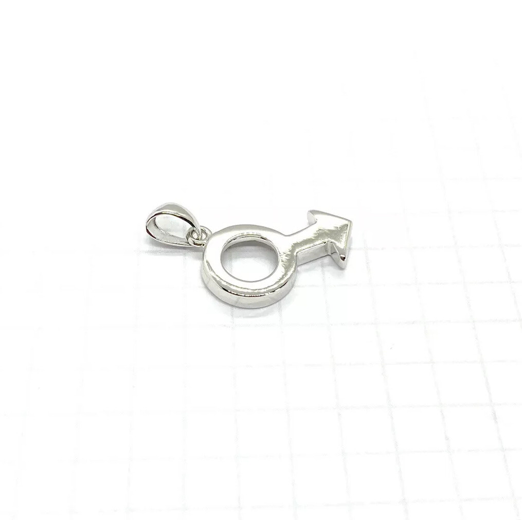 MALE SYMBOL PENDANT Charm Man/Men/Boy/Male Sex Sign 925 STERLING SILVER