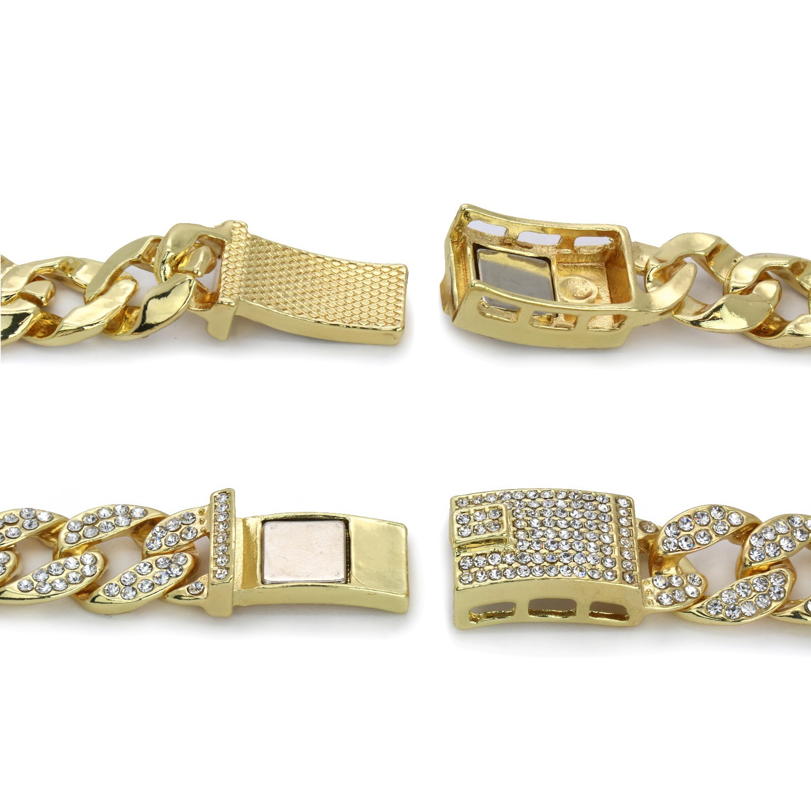 Mens 14k Gold Plated 16″-30″ Miami Cuban Cubic-Zirconia Link Choker Chain