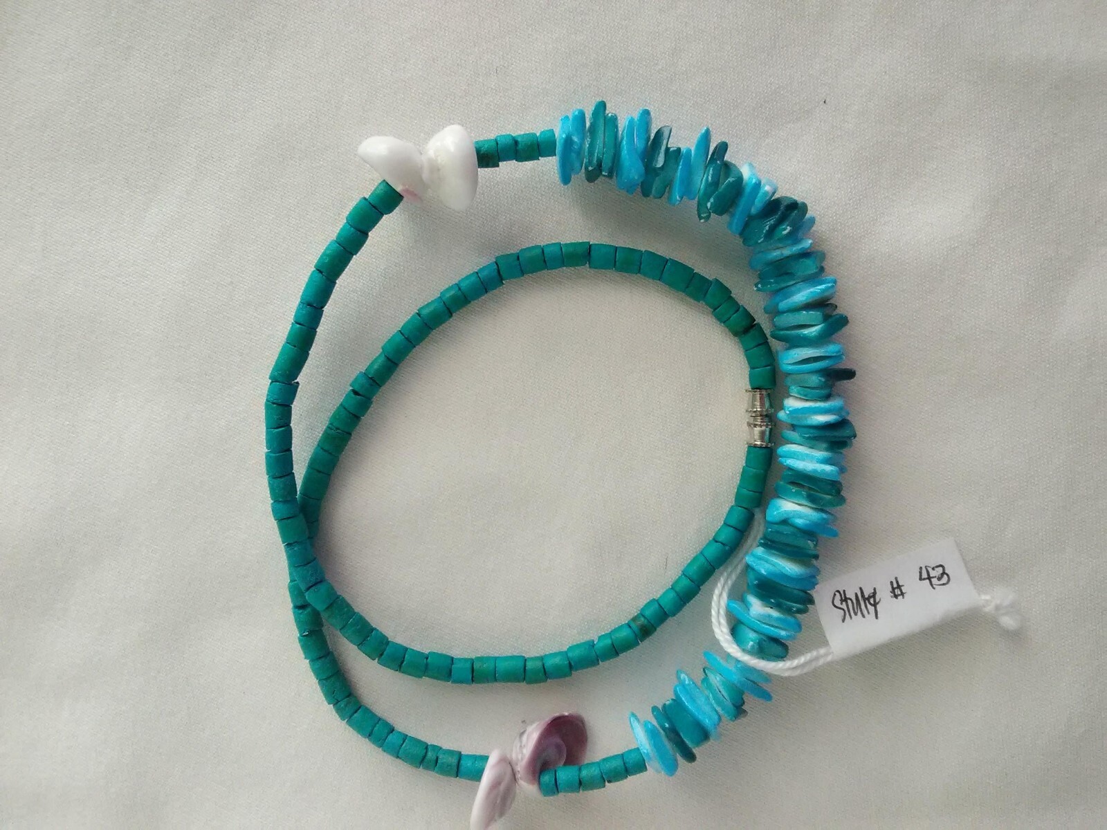 Puka shell Surfer Boho Necklace Ethnic Tribal 17.5″ Gift USA Seller New