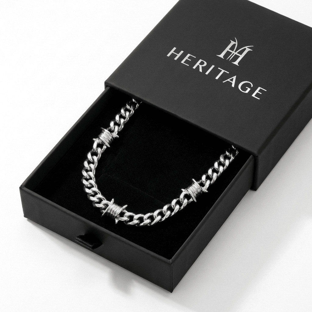 Barbed Wire Cuban Necklace