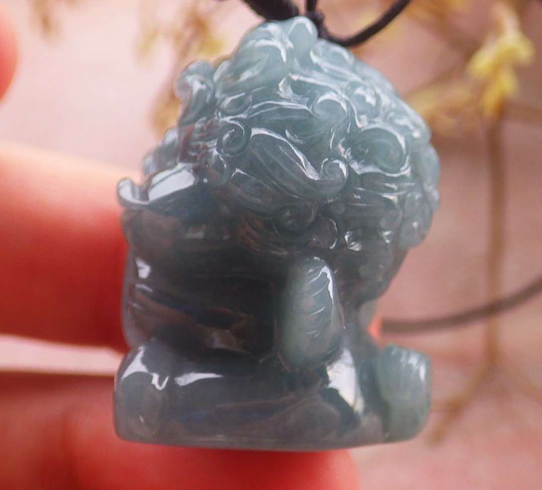 Video Certified Natural A Jade jadeite Pendant Cartoon Dragon Coin 龙 130107 VS
