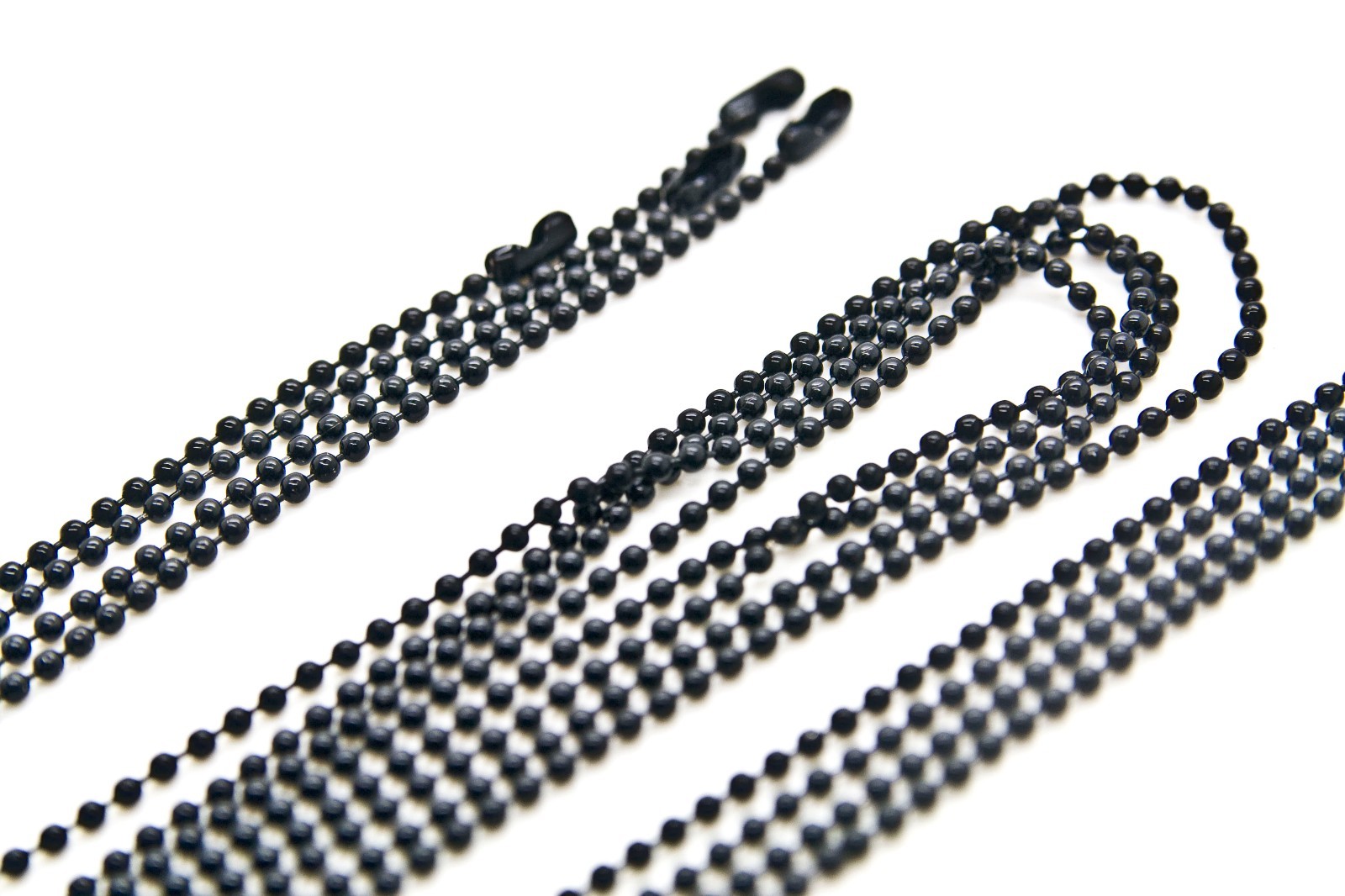 1000 BLACK EPOXY 24″ BALL CHAIN NECKLACE 2.4MM BEADS #3 WITH FREE SHIP USA ONLY