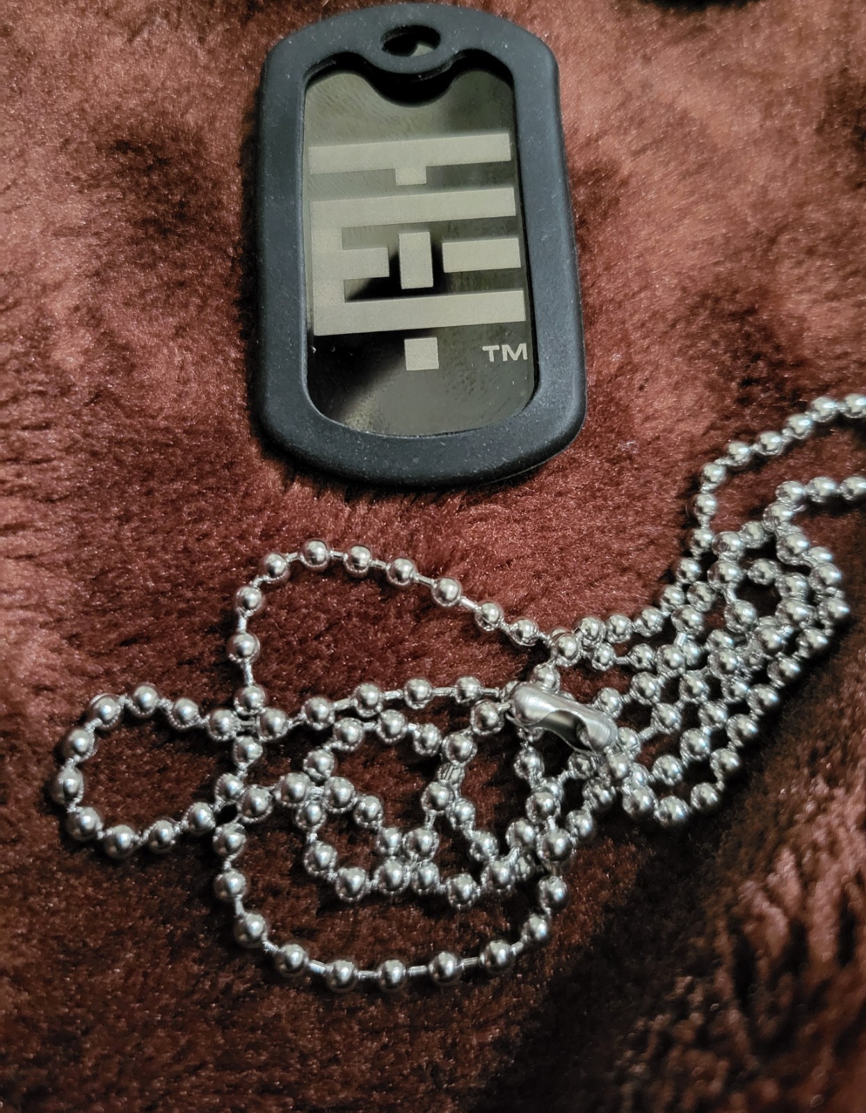 CUSTOM Metal Black Tag ,bicolor, Temach Men Women