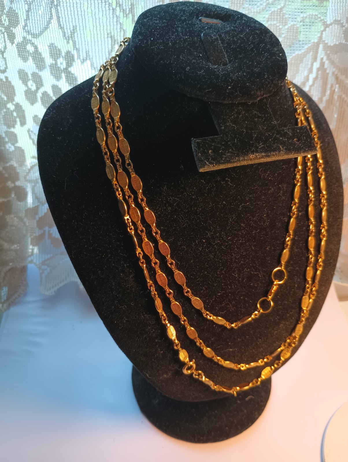 Vintage Necklace Gold Tone Chain 52 In Classic Long Jewelry or Belt
