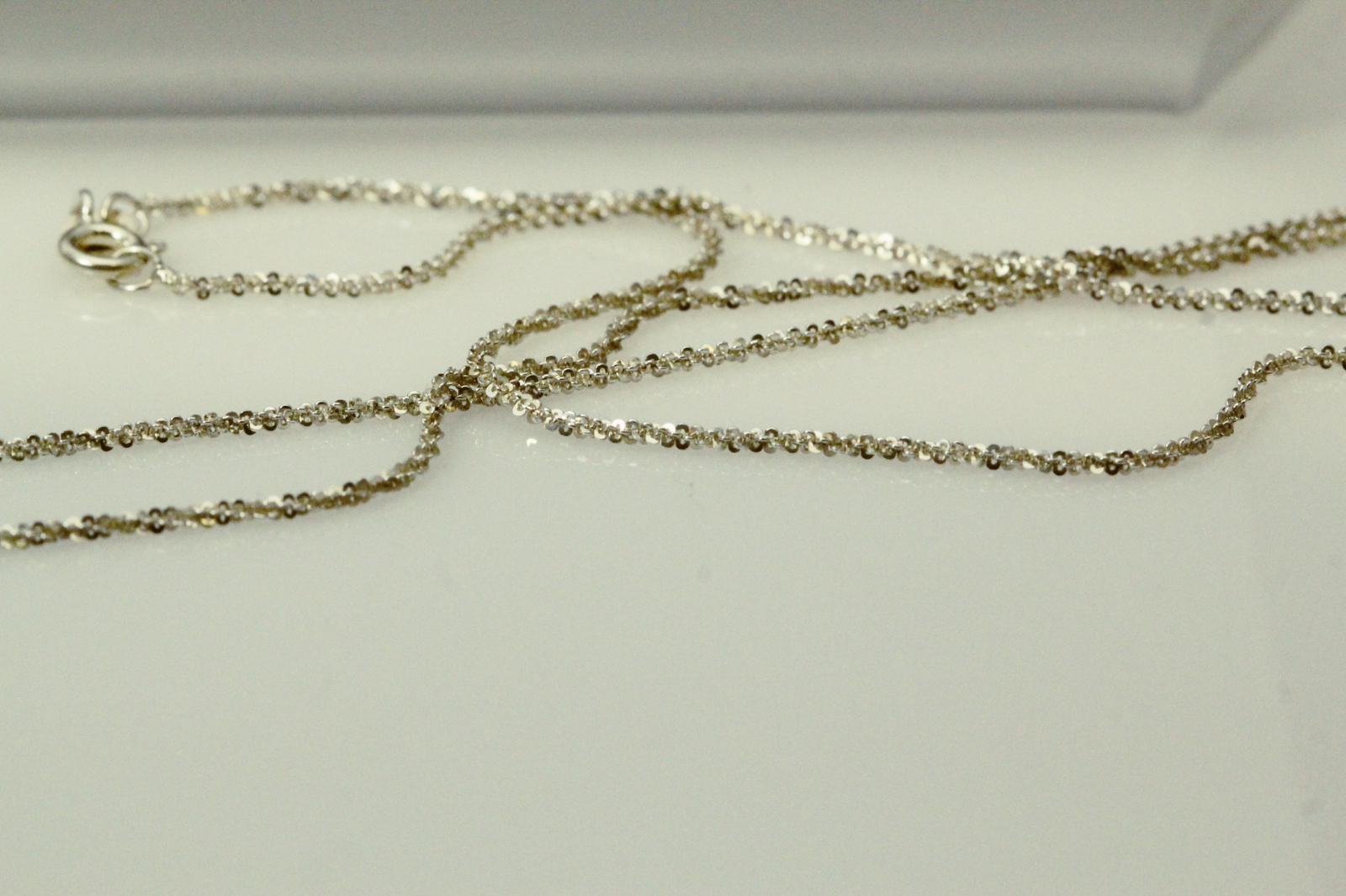 925 Sterling Silver Margarita Chain w Faux Druzy Pendant 7.6 grams 24″ (NEC5650)