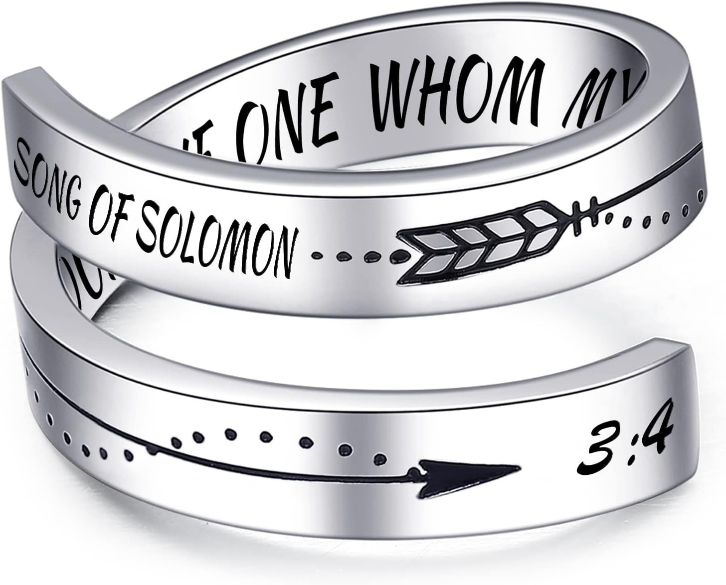 Engraved Silver Thumb Ring – Encouraging Jewelry Gift for Mother’s Day & Beyond