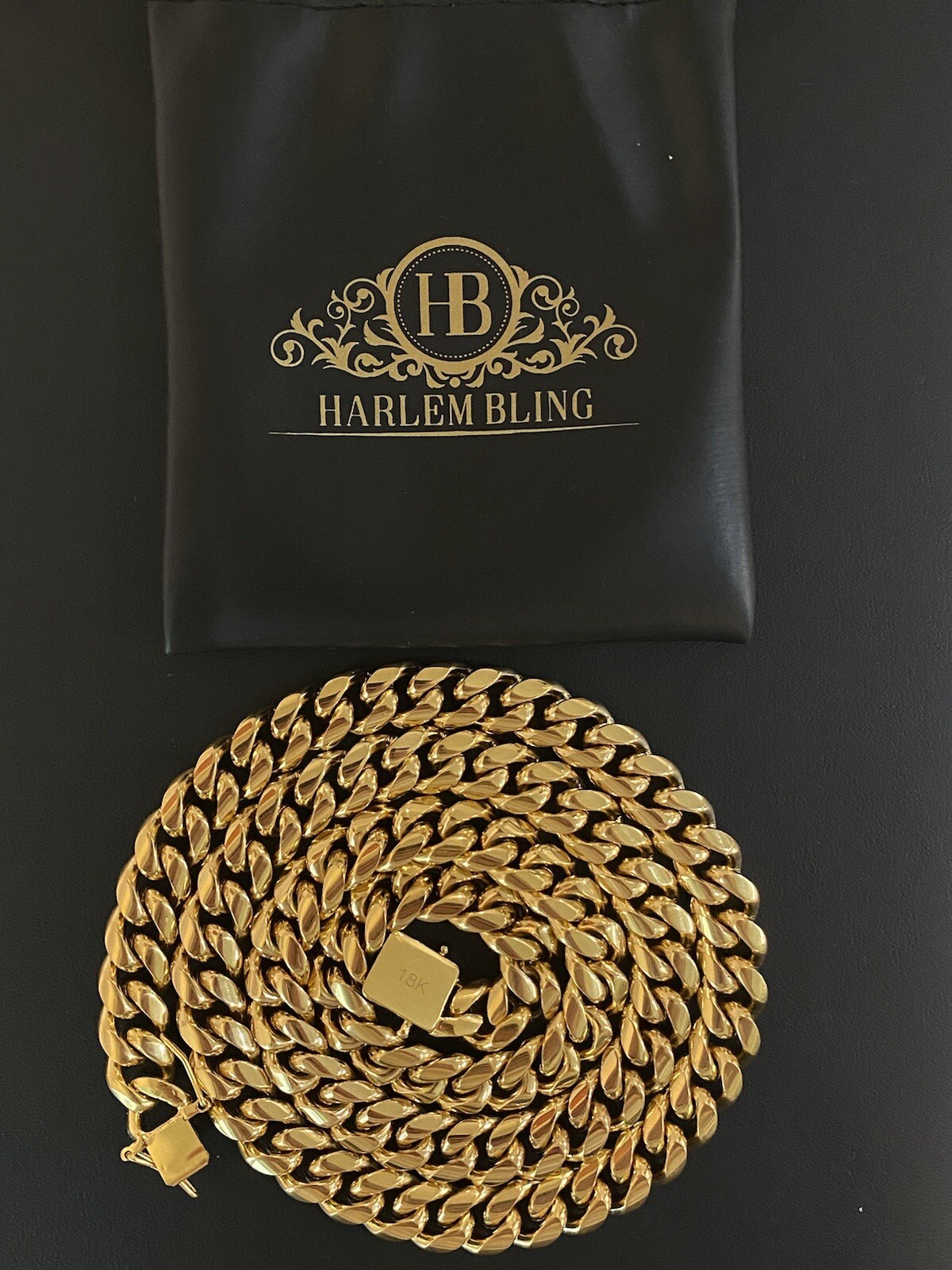 12mm Mens Miami Cuban Link 18k Gold Plated Stainless Real Hip Hop Chain Necklace