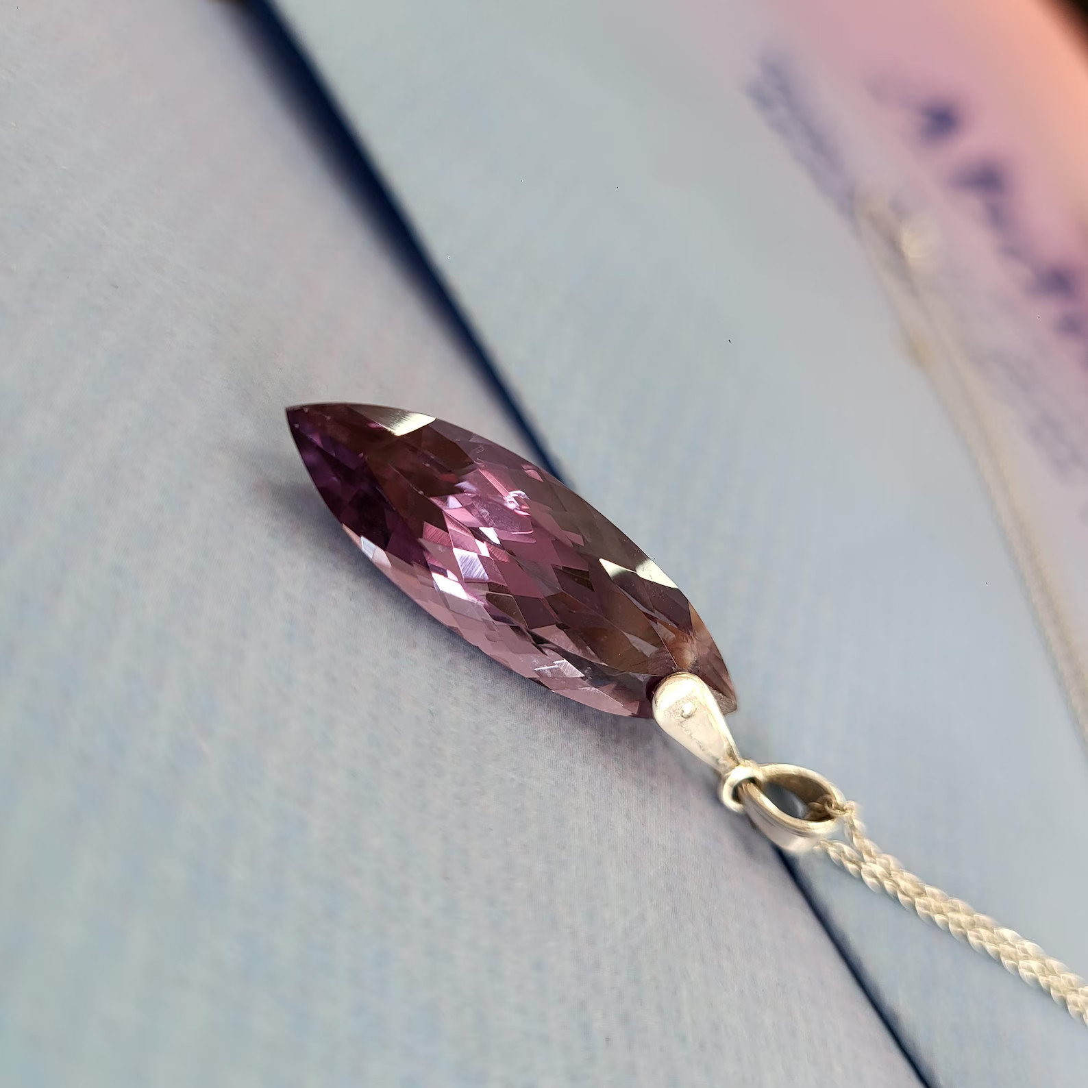 Natural 23.40 CT Color Change Alexandrite Certified Gemstone Pendant 925 Silver