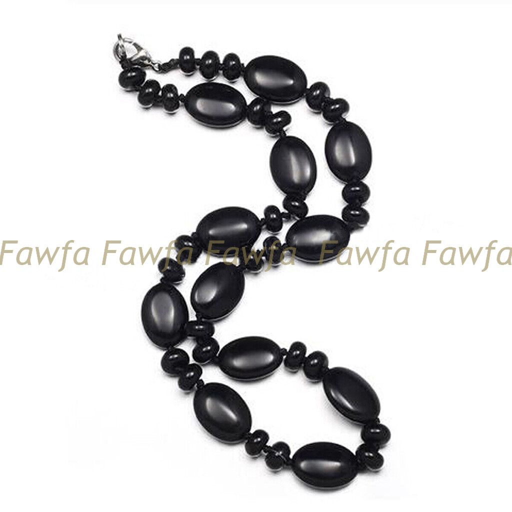 Natural 5x8mm Rondelle 13x18mm Flat Oval Gemstone Beads Necklace 16-36”