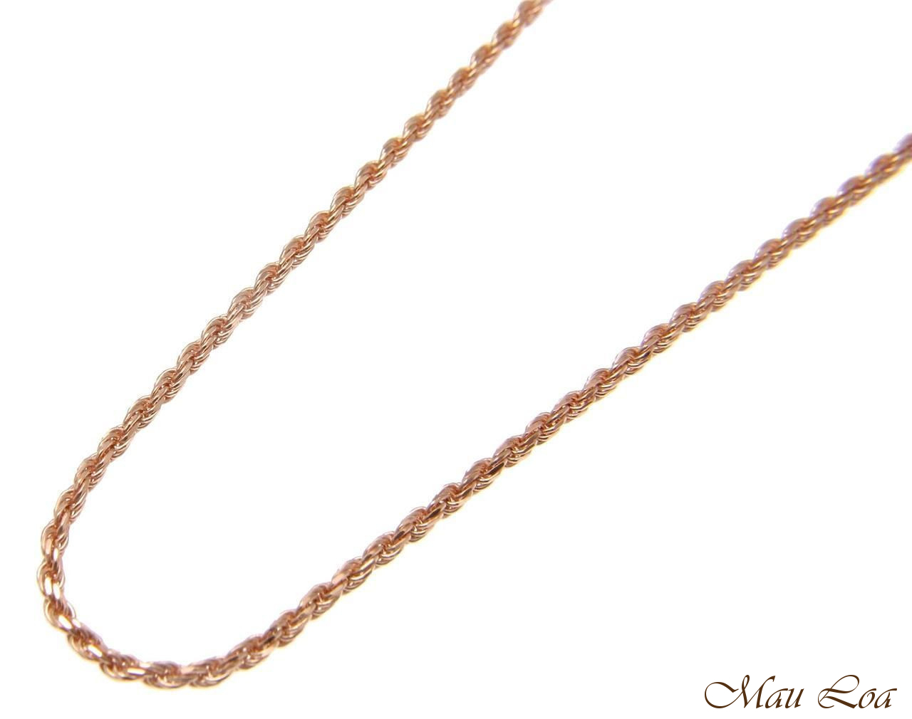 Sterling Silver 925 Italian Pink Rose Gold 1.4mm Rope Chain 16″ 18″ 20″ 22″ 24″