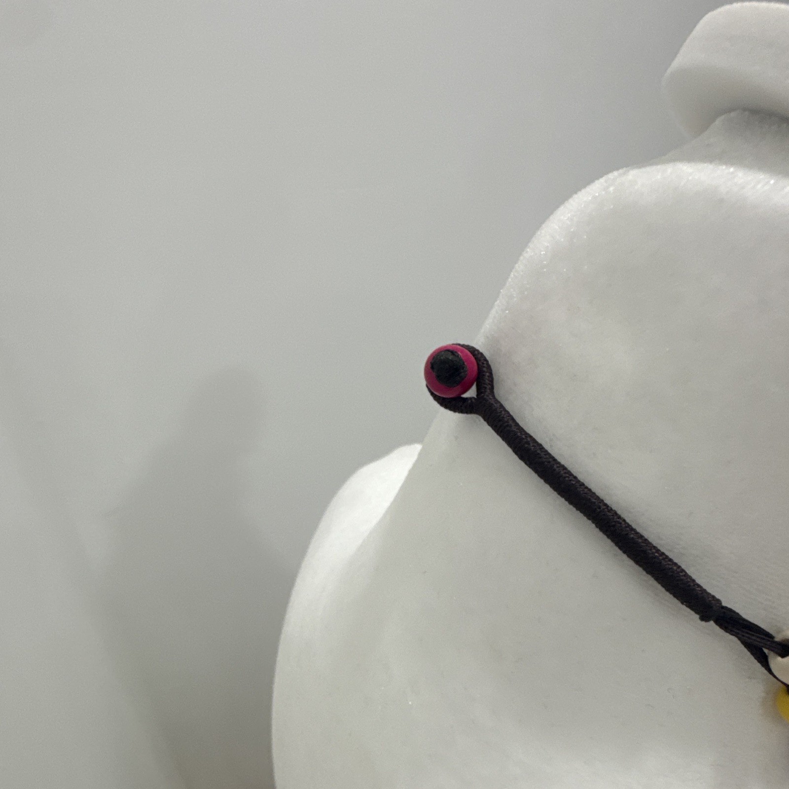 Multicolor Wood Beaded Statement Necklace Donut Pendant Cord Adjustable Slip
